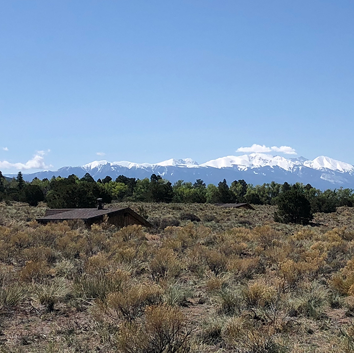 Solitary cabin and landscape at Miyo Samten Ling